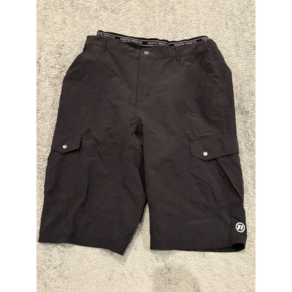 Novara Cargo Cycling Shorts Mens Large Black Active Nylon Blend Lined